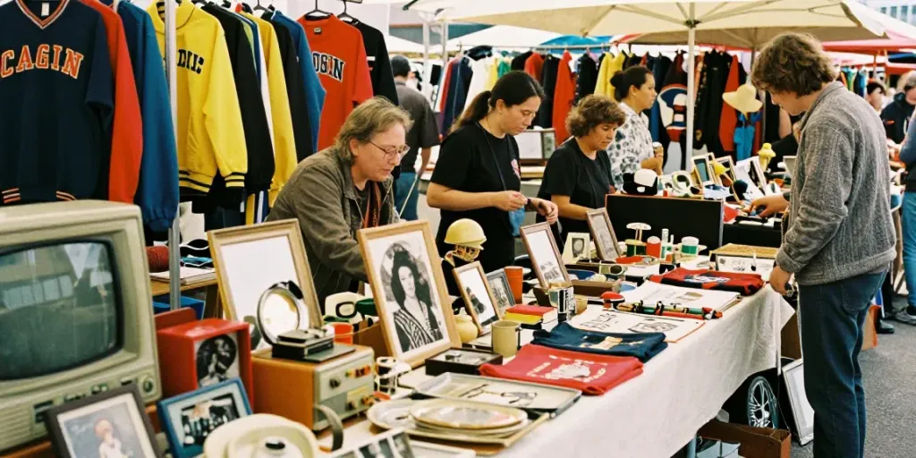 ROKOK88 vintage market with unique collectibles and nostalgic items on display.